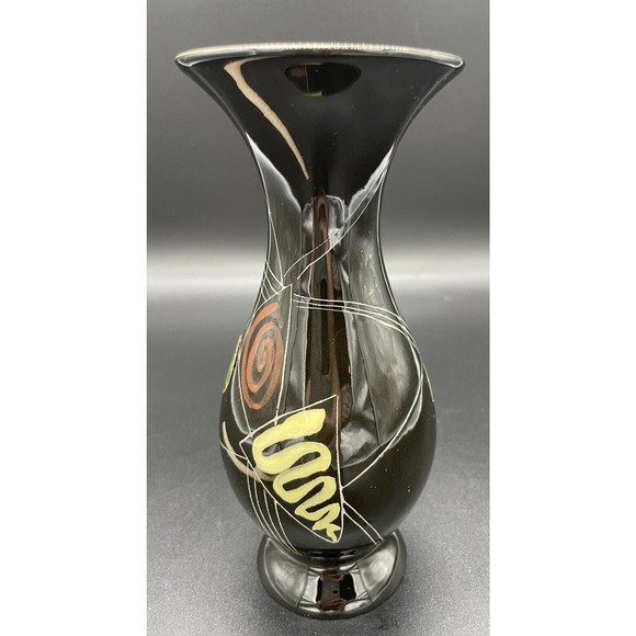 Herta Gertz BC Ceramics Northern Lights Vase 1950’s Canadian Pottery Geometric - Picture 1 of 10